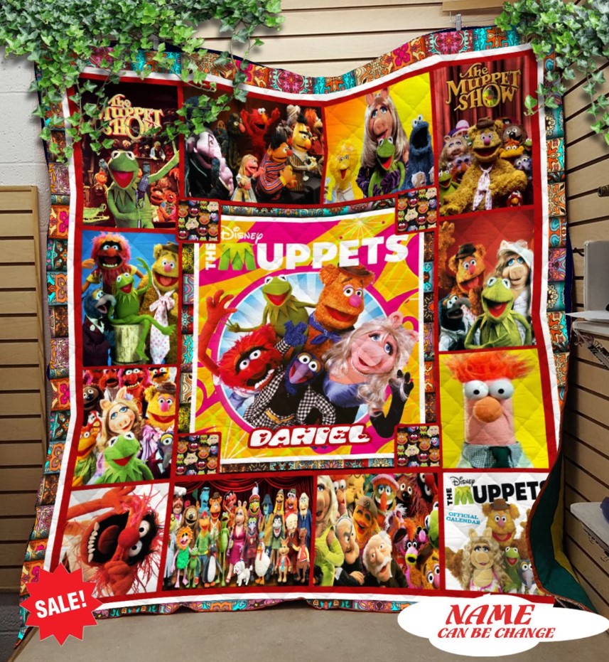 Personalized The Muppet Show Quilt Blanket Muppets Birthday Party Mrs Piggy Kermit Gonzo Fozzie Bear Animal The Muppe Fan Gift